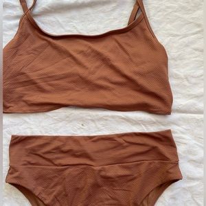 Burnt orange swimsuit by Aerie